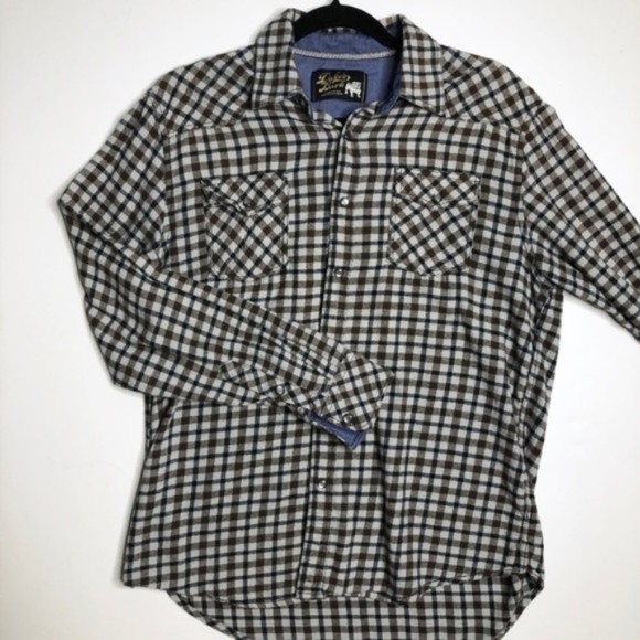 DUKE'S BARK Plaid Flannel Button Down - Picture 1 of 3